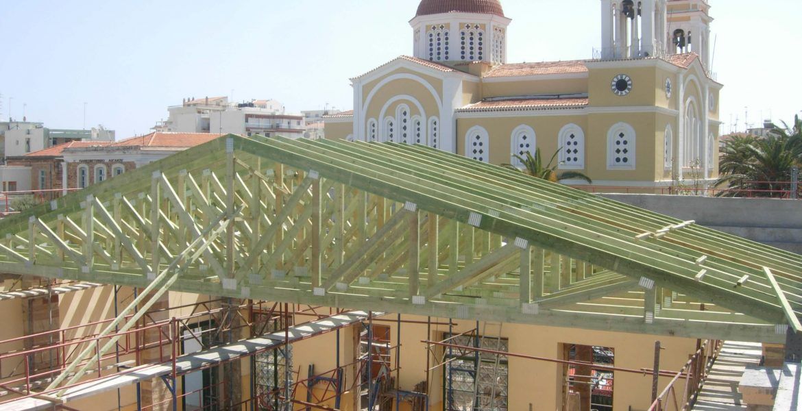 Gymnasium school of Chios Timber Roof